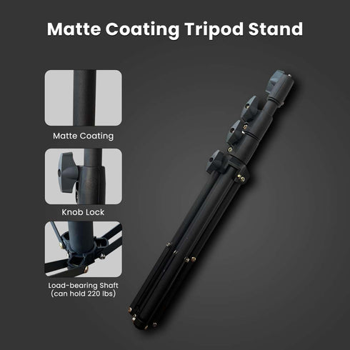 TONSNVITAE 47.2" Adjustable Phone Tripod & Selfie Stick, Camera Tripod Stand with Phone Holder Compatible