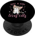 Cute Cat Lover Girls Kids PopSockets Standard PopGrip, Just A Girl Who Loves Cats Design