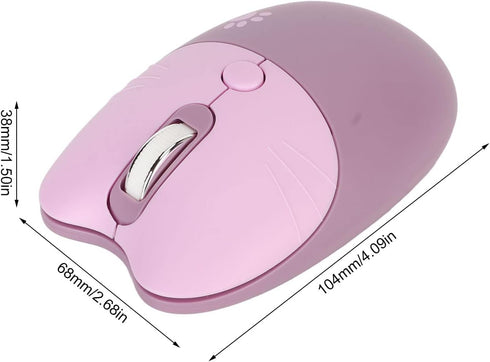 Gugxiom Cat Wireless Mouse, 2.4G Cute Lightweight Soundless Mouse with USB Receiver, 3 Levels DPI for M3 Laptop
