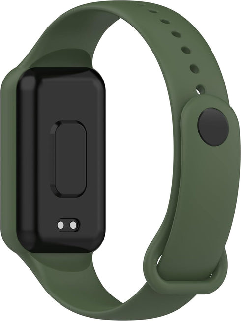 Watch Bands Compatible with Amazfit Band 7 Straps with Protector Case for Women Men, Silicone Replacement Bands Metal Buckle Adjustable Wristbands Bracelet Sport Strap for Amazfit Band 7