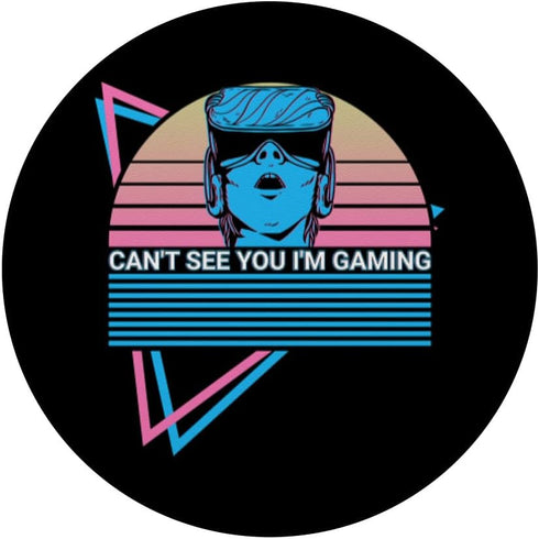 Virtual Reality VR Games Retro Can't See You I'm Gaming PopSockets Standard PopGrip