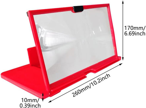 Londehuhai 12" 3D Screen Phone Magnifier, HD Mobile Phone Magnifier Projector Screen for Movies,Videos, Gaming Portable