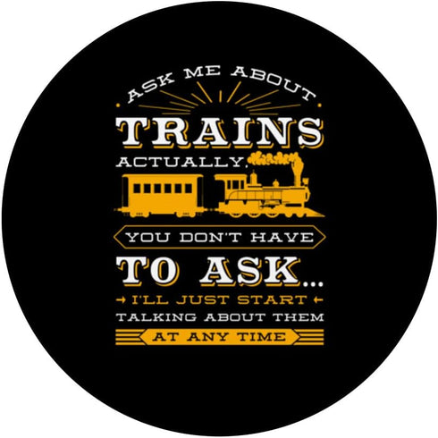 Train Rail Transport Freight Railway Steam Locomotive PopSockets Swappable PopGrip