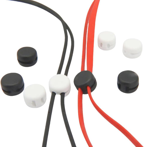 CCeCCe 10 Pack 2mm Headset Earphone Cable Slider Y Splitter Detachable Clip Adjusting Divider Stopper in Ear Monitor