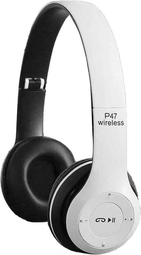 ASHATA Bluetooth Headphones Over Ear, Foldable Stereo Headset, Sports Headphone with Deep Bass Noise Reduction for Home