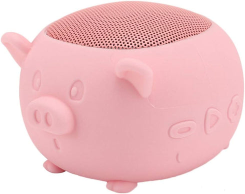 Socobeta Portable Lovely Pig Wireless Bluetooth 5.0 Speaker with Built-in Mic for Home/Travel (Pink)
