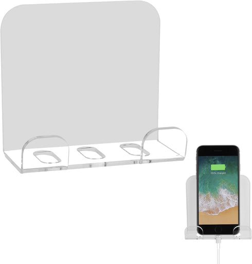Cosmos 2 Pcs Wall Mount Phone Holder, Smartphone Charging Stand, Bedside Organizer Storage Bracket for Most Phones and