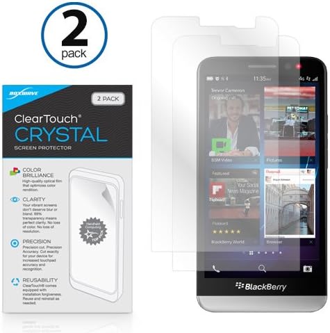 BoxWave Screen Protector for BlackBerry Z30 - ClearTouch Crystal (2-Pack), HD Film Skin