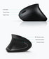 Lekvey 2.4G 3 6 Left Handed Ergonomic Mouse, Vertical Wireless Mouse for Left Hand, USB Carpal Tunnel Lefty Mouse