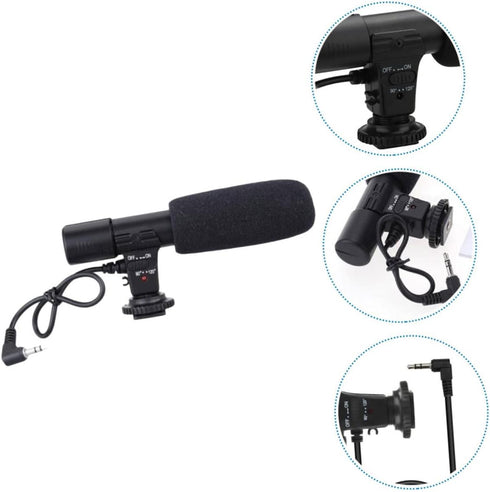 Gadpiparty Filmmakers Professional Interview Microphone for Camcorder and DSLR Wide Compatibility Durable Design