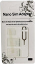 Granvela 4-in-1 1 Pack,White SIM Card Adapter, SIM Converter Kit Nano/Micro/Standard with Tray Eject Pin