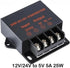 XIAODAIF 1piece 12V 24V Systems(5V*5A) d c d c Step Down Converter Reducer, Regulator Stabilizer Power Supply for Cars
