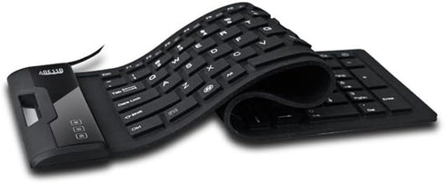 Adesso AKB-222UB - SlimTouch 222 Waterproof Flexible Keyboard for Windows 8/7/Vista/XP/2000, Compact Size, Black by Adesso