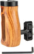 NICEYRIG Universal Side Wooden Handle Handgrip with Cold Shoe for DSLR Camera Cage