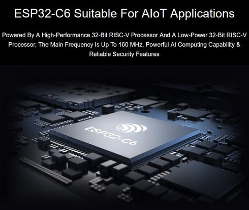 ESP32-C6 Mini Development Board, Based on ESP32-C6FH4 Dual Processors, 160MHz, Support 2.4GHz WiFi 6 & Bluetooth 5