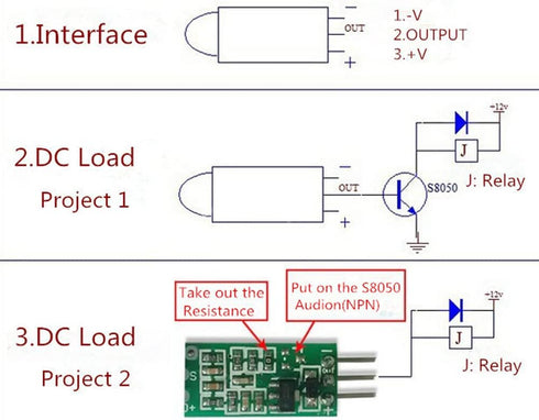 HC-SR505 Mini Infrared PIR Motion Sensor, Micro IR Pyroelectric Human Movement Detector Module, Pack of 5