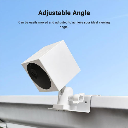Holicfun Outdoor Security Camera Gutter Mount, Compatible with Ring, Blink, Eufy, Google Nest, Arlo, and More - White