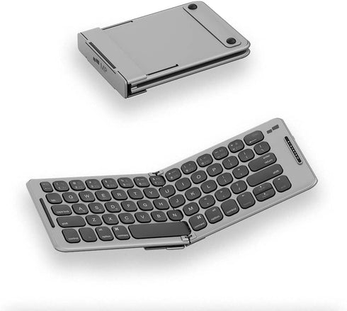 MP Mobile Pixels Foldable Bluetooth Keyboard, Rechargeable Ultra Slim Portable Wireless Keyboard for iOS, Android,