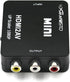 HDMI to RCA 1080P Converter Adapter, HDMI to AV 3RCA Composite Video Audio with USB Charge Cable (Black)