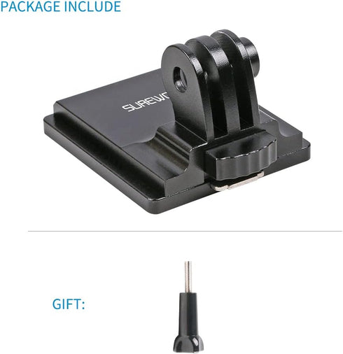 SUREWO Aluminum NVG Mount for GoPro Hero 12/11/10/9/8/7/6/5 Black, Tactical Helmet NVG Mount for DJI Osmo Action 3/2,