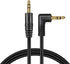 TNP Audio Cable 3.5mm Right Angle (15FT) Male to Male, Gold Plated AUX Adapter for Bose Sony Headphones, iPhone, iPod