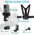 KINGKI Mobile Phone Chest Strap Harness Mount, Head Strap Holder Kit for POV/VLOG, Compatible with iPhone, Samsung,