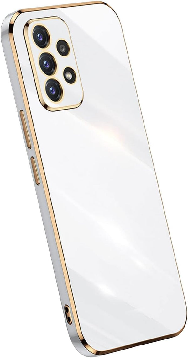Compatible with Galaxy A32 5G Case - Cute Full Camera Lens Protection & Electroplate Shockproof Edge