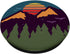 Retro Sunset Pine Trees & Mountain Scene PopSockets Adhesive PopGrip for Phone