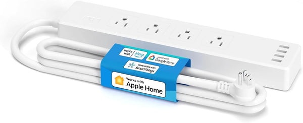meross Smart Power Strip, WiFi Surge Protector with 4 AC Outlets, 4 USB Ports, Compatible with Apple HomeKit