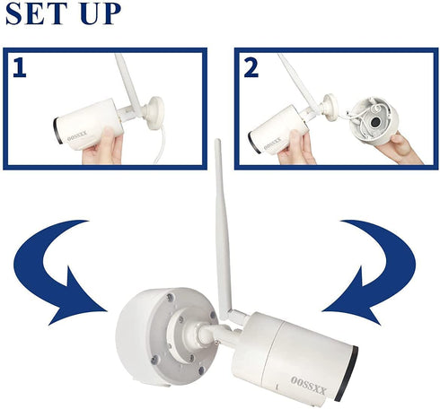 Junction Box Mount Bracket (Metal Aluminum & Waterproof), Universal for Bullet Security Camera, Compatible with Solar