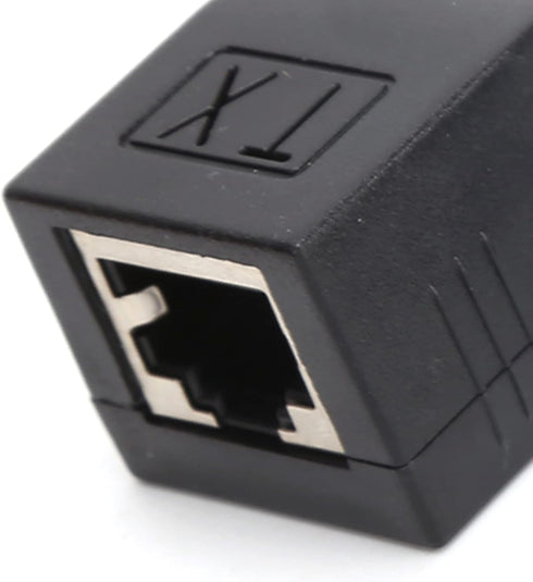 RJ45 Adapter Extender, Network Connector Ethernet Cat5e Cat6 Extender for HDTV, DVD, Monitor, Projector