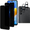 2+2 Pack Privacy Screen Protector for Samsung Galaxy A15 5G 6.5 inch, Tempered Glass Saver with Camera Lens Protector,