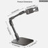 SIORGDMN Overhead phone stand for Video Recording on desk,Adjustable Smartphones holder,Articulating Arm Stand