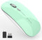 Uciefy Q5 Slim Rechargeable Wireless Mouse, 2.4G Portable Optical Silent Mouse with USB Receiver and Type C Adapter