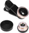 ibasenice 3 in 1 Phone Camera Lens Kit Clip-on Wide Angle Macro Fisheye