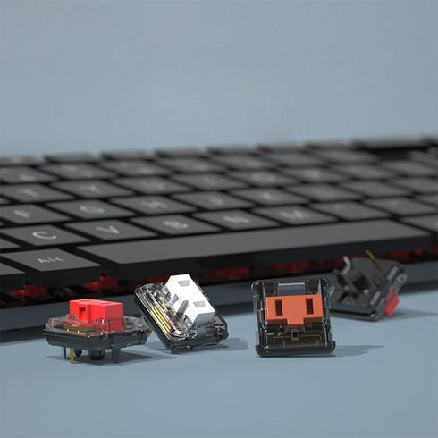 DRAOZA Kailh Choc Low Profile Clicky Switch 5-Pin Switches 1350 Chocolate for Mechanical Gaming Keyboard (White, 72pcs)
