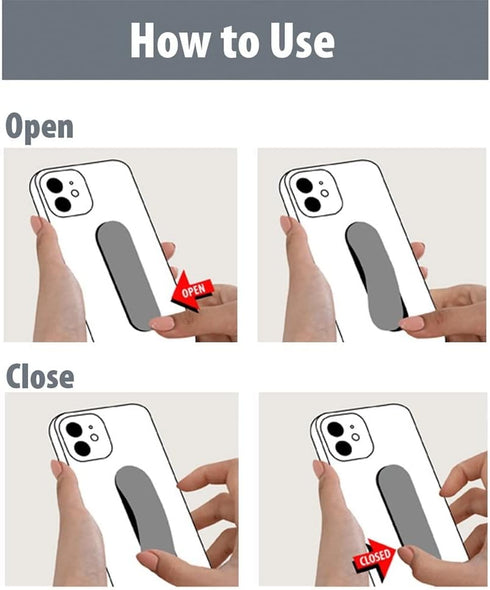 Momostick Flatstick, Cell Phone Finger Grip Strap Holder, Slim Finger Loop Selfie Grip Compatible with Most Smartphones