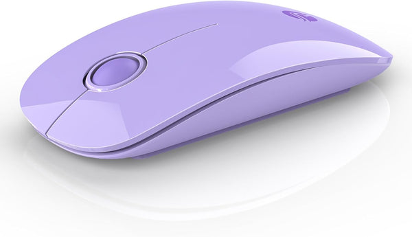 Wireless Bluetooth Mouse, Purple, 1600 DPI, Long Battery Life, Dual Connectivity, Quiet Click, High-Precision Optical