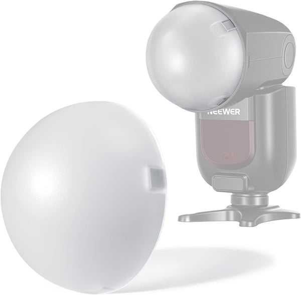 NEEWER Magnetic Dome Diffuser for Round Head Speedlite Flash, Light Modifier for Z2 Z1 Speedlite