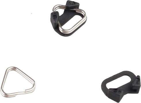 Futheda 4PCS (2 Stainless Steel Lug Ring Camera Strap Triangle Split Ring Hook Adapter + ABS Protector Plastic Cover