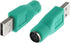 USB to PS2 Adapter 2PCS Green PS/2 Female to USB Male Converter Adapter for Mouse and Keyboard, Green