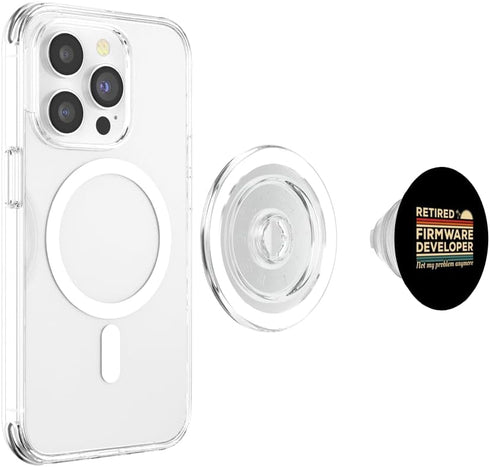 Firmware Developer Gifts Retired Firmware Developer Not My Problem Anymore PopSockets MagSafe PopGrip for iPhone
