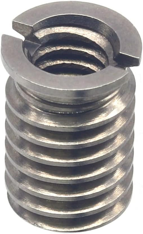 Stainless Steel 1/4"-20 Female to 3/8"-16 Male Convert Screw Adapter 2 Pieces 14mm Height