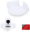 BRAINWAVZ Mini Circular Corner Shelf Mount for Security Cameras, Speakers, and More (White)