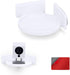 BRAINWAVZ Mini Circular Corner Shelf Mount for Security Cameras, Speakers, and More (White)
