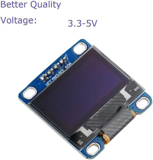 DIYmall 0.96" I2C 128x64 SSD1306 (Pack 2pcs) OLED Module IIC Serial LCD LED White Light Driver Display for Arduino