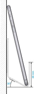 TXEsign Wall Phone Holder Mount for Smartphones, iPhone External Battery - Silky White & Transparent