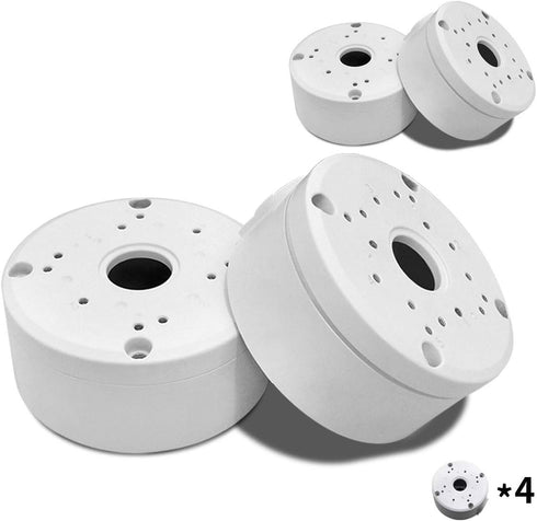Universal Bullet Security Camera Mount Bracket, Waterproof Outdoor Camera Cover, Metal Electric Enclosure, 4 Pack