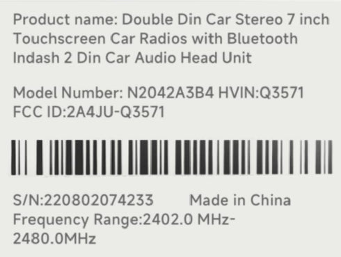 Hodozzy 7 Inch Double Din Car Stereo with Bluetooth, Touchscreen Car Radio, Mirror Link for Android/iOS, Backup Camera