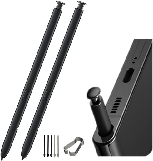 2Pcs S22 Ultra Stylus S Pen Replacement for Samsung Galaxy S22 Ultra, Phantom Black, Without Bluetooth